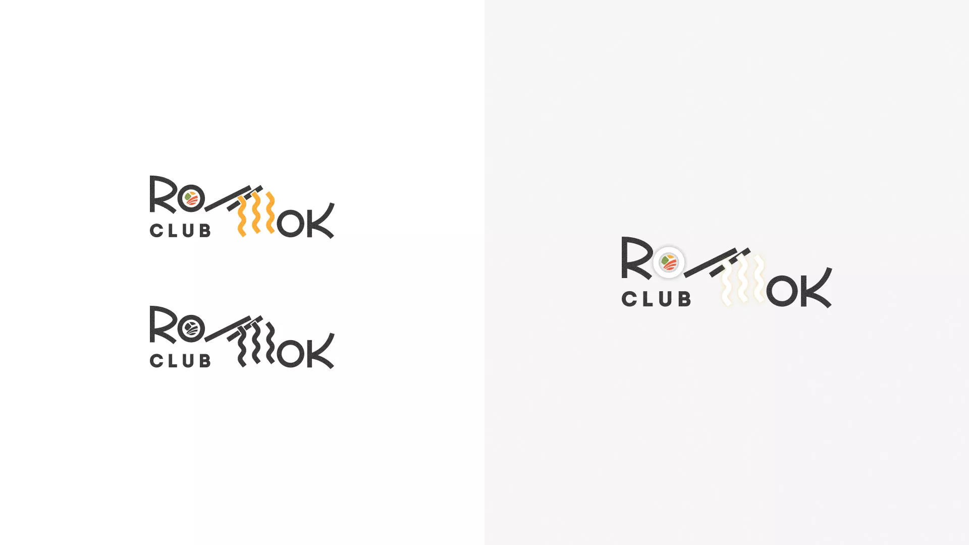 Создание логотипа суши-бара «Roll Wok Club» в Валдае